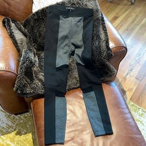 BcbgMaxazria black and grey fashion leggings.